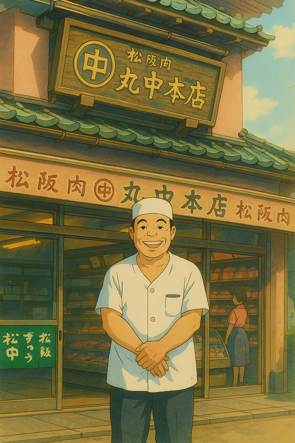 松阪牛　丸中本店　社長　ジブリ風