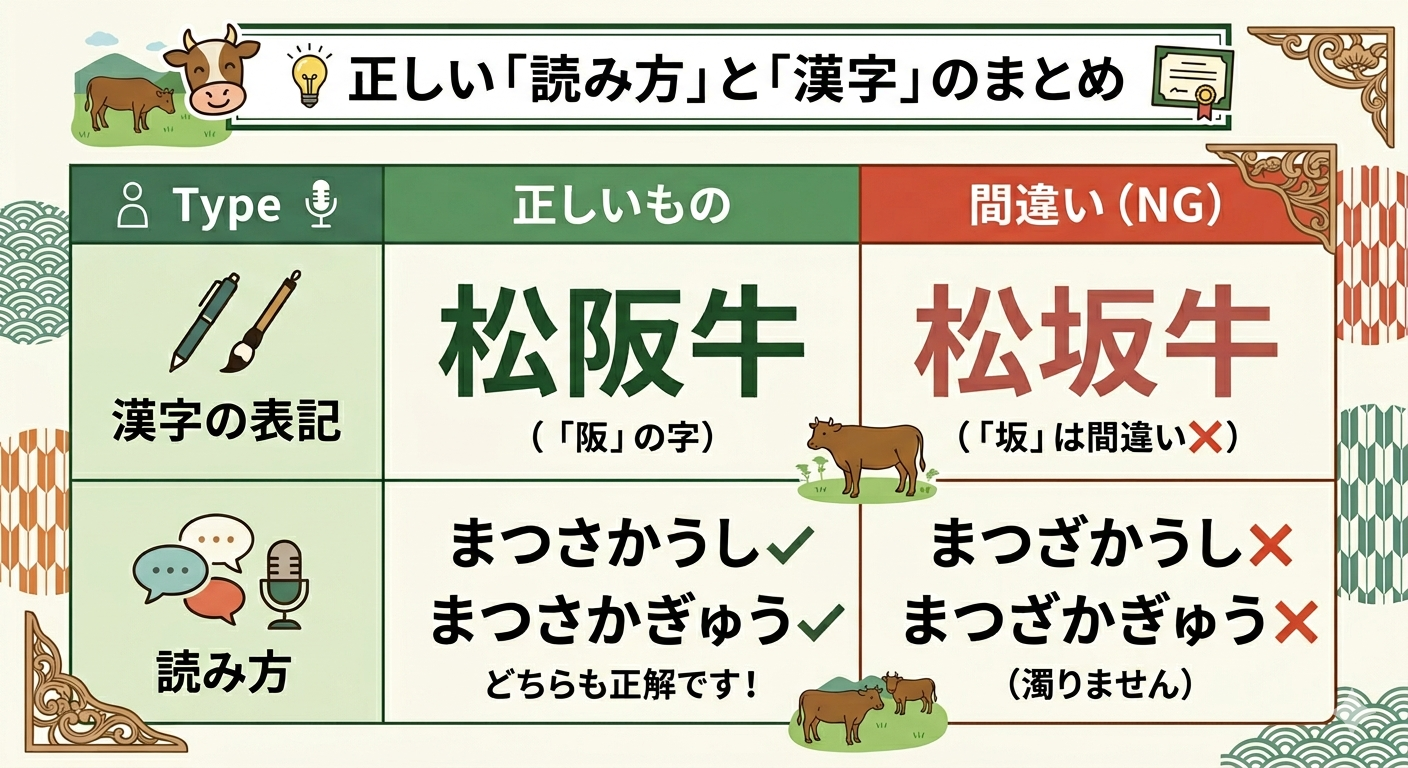 松阪牛正しい「読み方」と「漢字」のまとめ